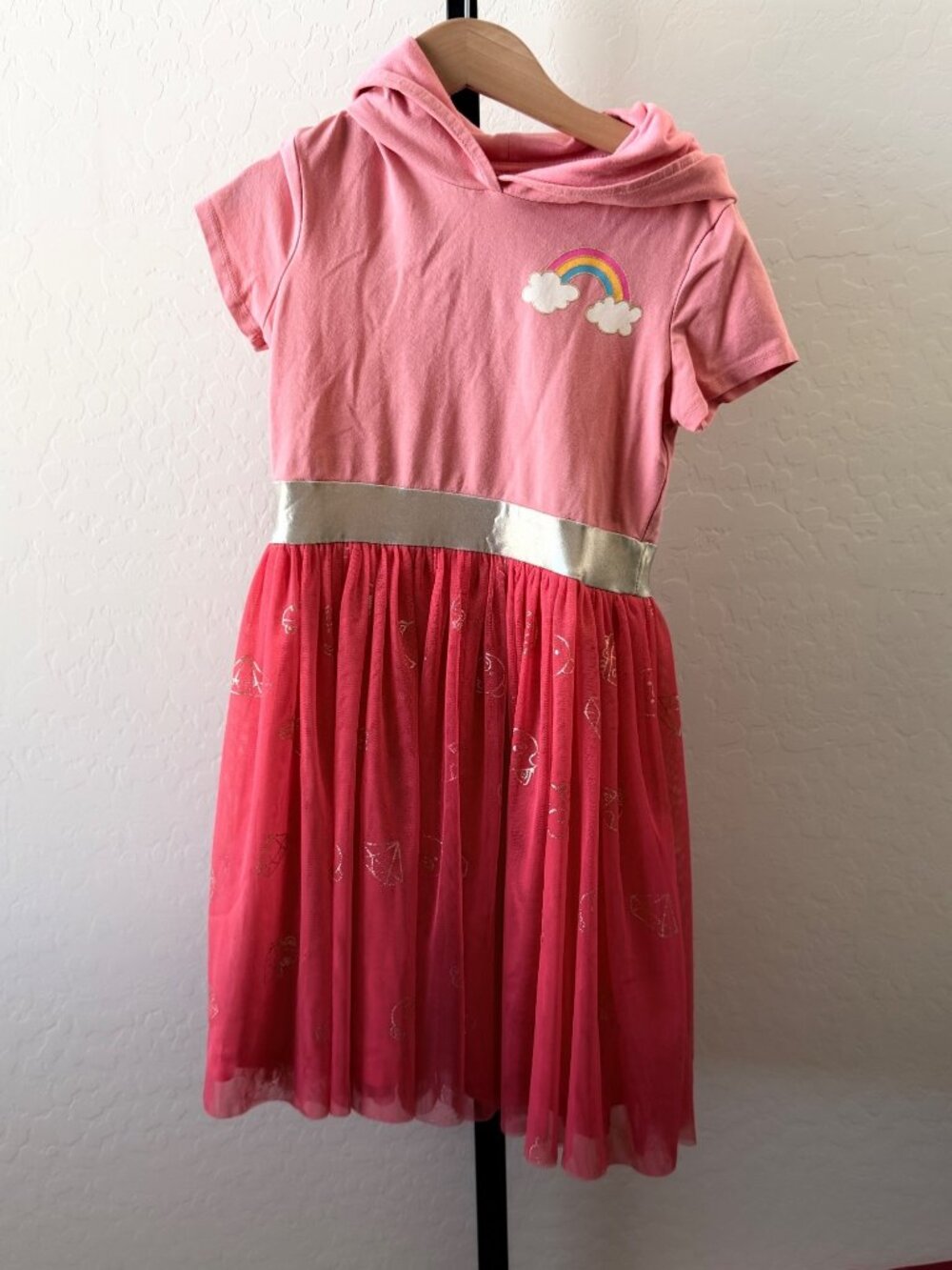Disney Pixar Turning Red Girls Hooded Tulle Dress Costume Red Panda Size M 7/8
